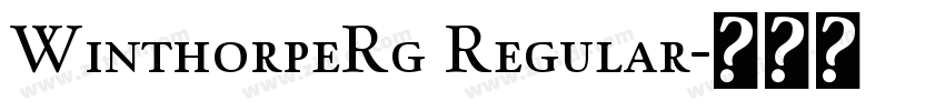 WinthorpeRg Regular字体转换